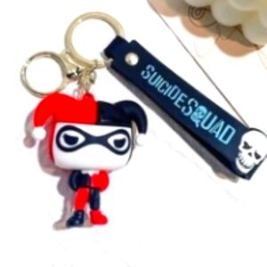 Harley Quinn Suicide Squad Red & Black Keychain